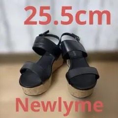 大きいサイズ Newlyme 25.5cm コルク風 ウェッジソール⑪のサムネイル