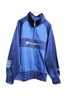 Champion ハーフジップジャージ 150 ネイビー トップス