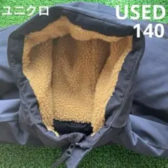 ユニクロUNIQLOキッズ140ウォームパディット コート ネイビー