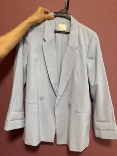 H&M ライトブルー ダブルボタンブレザー XS