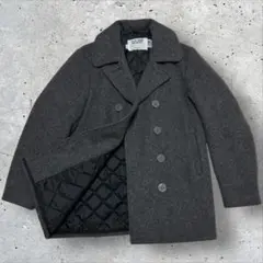 Schott ピーコート　ダブルブレスト 38 USA グレー　メルトンウール