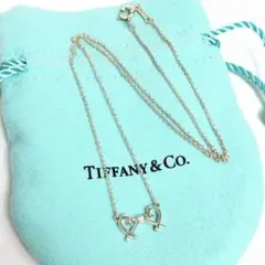 Tiffany ティファニー ダブルラヴィングハート ネックレス 1Pダイヤ