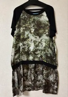 ✨美品✨BEARDSLEY 異素材コンビ プルオーバーニット ボタニカル 黒 