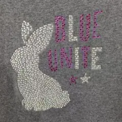 エーズラビット うさぎ柄 Tシャツ グレー　スパンコール　ビジューのサムネイル