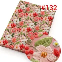 残１☆#132☆特価再販 イチゴ いちご 花柄プリント 生地 輸入生地