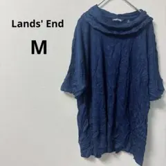レディース ダークブルー 五分袖チュニック 【M】のサムネイル