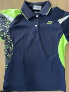 YONEX ポロシャツ S ネイビー/ライムグリーン