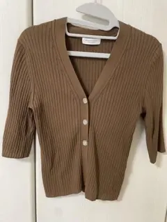 BEAUTY&YOUTH ブラウン 半袖カーディガン