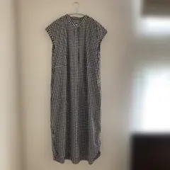 無印良品　チェック柄ワンピース
