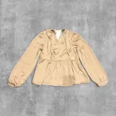 新品タグ付き dazzlin サテン カシュクール ブラウス ウエストリボンのサムネイル