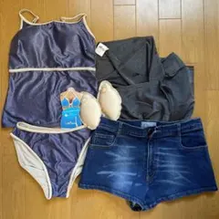 Lafont水着4点セット＋レジャー用マチ付きトートバッグ