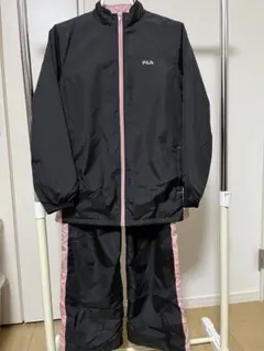 FILA ジャージ上下セット ブラック/ピンク Lサイズ