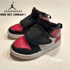 NIKE SKY JORDAN 1 赤黒ハイカットシューズ 17cm
