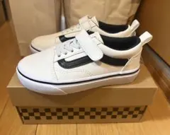 VANS OLD SKOOL ホワイト/ブラック 17cm