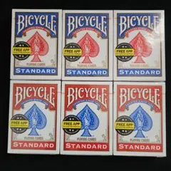 BICYCLE STANDARD トランプ 6個セット 赤 青 新品未開封 - メルカリ