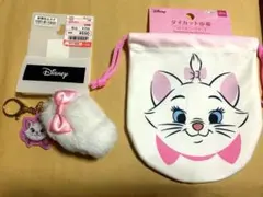 Disney アクリルチャーム おしゃれキャット マリー 巾着セット