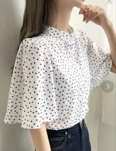 Futier landドット柄 半袖シャツ