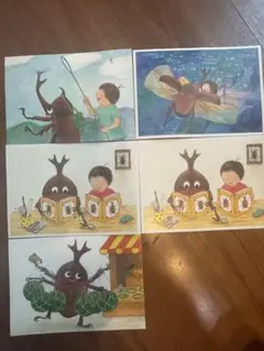 タダサトシ「カブトくん」ポストカード 5枚