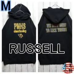メンズM 【A品】00s ラッセル パーカー 黒 00703