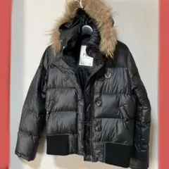 RUSS・K (ラスケー) リアルファー付きダウン　黒　ブラック　Y2Kギャル