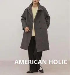 アメリカンホリック　ヘリンボーンスタンドカラーコート≪USED≫ Ｍサイズ
