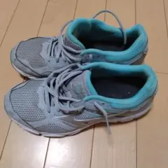 キッズ スニーカー グレー/ターコイズのサムネイル