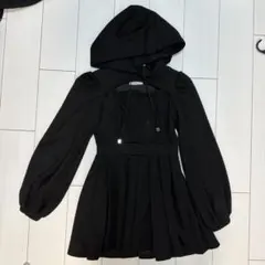 BUBBLES フード付きミニワンピース