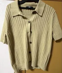 UNIQLO ベージュ 半袖ニット