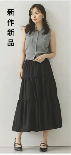 新作新品タグ付き　スナイデル♡ ニットベスト×ティアードスカートセット