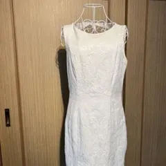 【タイムセール】ノースリーブ ワンピース レース模様