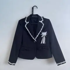 女児 スーツ コサージュ付き