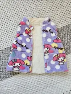 マイメロディ フリースベスト 紫色 95cm