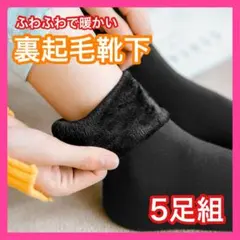 1202裏起毛 ソックス 5足セット 靴下 レディース 厚手 暖かい 防寒 極暖