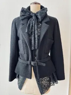 最終値下げ　美品　CHANEL テーラードジャケット 黒　38のサムネイル