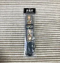 新品 P&P ギター用ストラップ 赤系 オレンジ ビンテージ レトロ系 送料無料のサムネイル