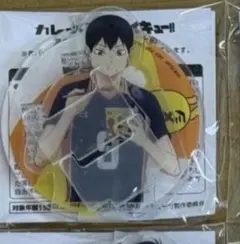 ハイキュー　日清カレーメシコラボ　アクリルふた止め　影山　烏野