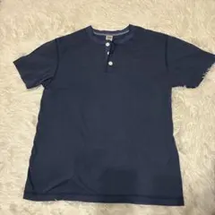 BARNS OUT FITTERS ヘンリーネックTシャツ　ネイビー　Lサイズのサムネイル