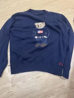 現行✨希少XL ポロラルフローレン ポロベア ウール ニット セーター 星条旗