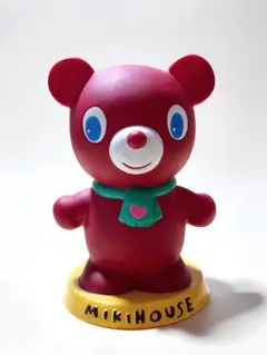 ミキハウス くまの貯金箱 赤 レトロ かわいい インテリア 美品のサムネイル