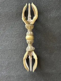 降魔杵 ■青銅製 四股降魔杵 細工銅器 仏具 珍品 古民具 時代物 骨董品■ 降魔杵 □青銅製 四股降魔杵 細工銅器 仏具 珍品 古民具 時代物