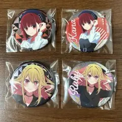 推しの子 キャラポップストア 星野ルビー・有馬かな　ホロ缶バッジ 　アトレ秋葉原