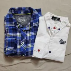 【2枚セット】男の子 長袖シャツ 140cm 150cm まとめ売り