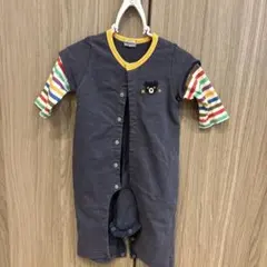 ミキハウス　ダブルＢ　ネイビー ロンパース 70cm