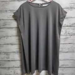 little lily　ノースリーブ チュニック丈カットソー　Lサイズ　グレー系