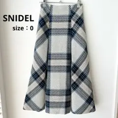 【週末セール】SNIDEL ロービングチェックスカート ロング ミディ スカート