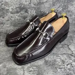 新品✨ GUCCI ホースビット ローファー ブラウン スクエアトゥ 本革 42 