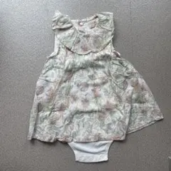 petit main フラワープリント ノースリーブワンピース 80