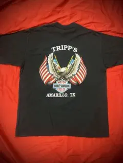 Harley-Davidson 90s USA製 両面イーグル XL 黒