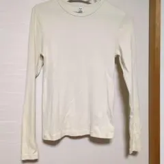 UNIQLO ユニクロ 長袖 リブTシャツ オフホワイト S