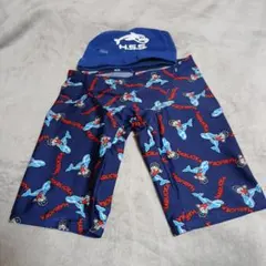 ☆はるおかスイミング男の子用水着と帽子セット 140cm